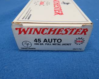 Lot 304. 50 Winchester 45 AUTO Full Metal Jacket Cartridges