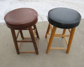Lot 151. Two 21" tall, padded stools