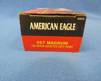 Lot 26. Federal American Eagle 357 Magnum. 158-grain. Full box of 50 rounds.
