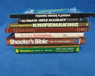 Lot 391. Outdoor related books including two on knife making