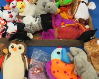 Lot 267. Twenty-one Beanie Babies including Righty and Lefty
