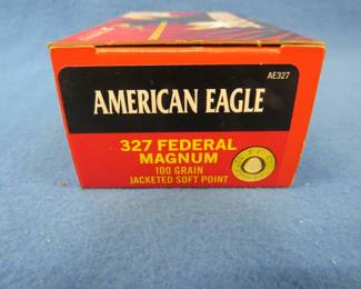 Lot 249. Federal American Eagle 327 Federal Magnum. 100-grain JSP. Full box of 50 rounds.