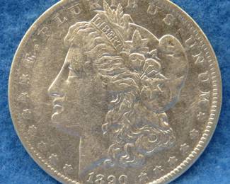 Lot 254. 1890 O Morgan silver dollar