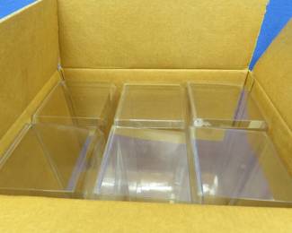 Lot 97. Full box of six used display boxes. 15 1/2" x 7" x 6 1/2". Includes six cardboard sleeves.