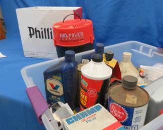 Lot 165. Car/truck vacuum, oil, and mechanic supplies