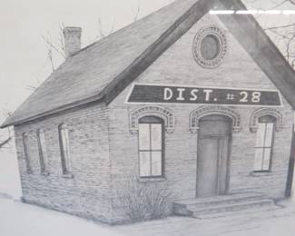 Lot 78. 26" x 20" print "Dist. {#}28" by Cambridge artist Marilyn Cuellar