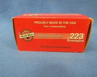 Lot 246. Black Hills Ammunition 223 Rem. 68-grain Heavy Match HP. Full box of 50 rounds.