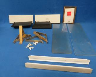 Lot 265. Two pairs of floating shelves and one pair of shelves with mounting brackets.