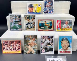 Mickey Mantle Baseball Card Lot (10) Card Total