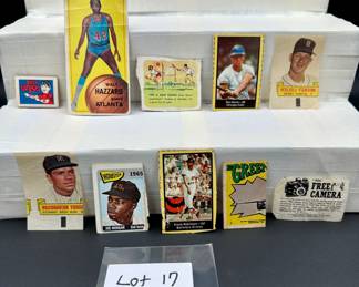 Vintage Misc. Trading Cards from the 1950's - 1960's (10) Card Total
