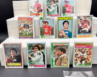 Jim Plunkett Vintage Football Card Lot (11) Card Total - Rookie Card Included