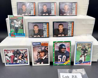 Mike Singletary Vintage Football Card Lot (10) Card Total