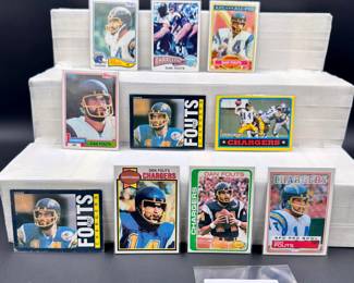 Dan Fouts Vintage Football Card Lot (10) Card Total - Rookie Card Included