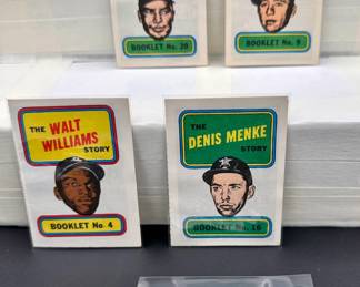Vintage Baseball Card Lot (4) Card Total - Topps Booklets Bobby Murcer, Deron Johnson, Waly Williams