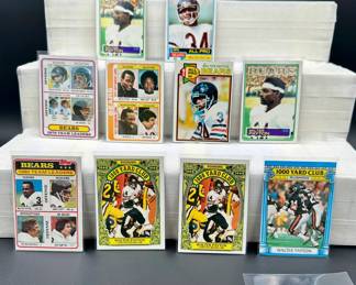 Walter Payton Vintage Football Card Lot (10) Card Total