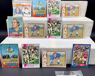 Merlin Olsen Vintage Football Card Lot (12) Card Total