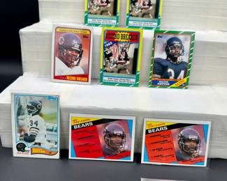 Walter Payton Vintage Football Card Lot (8) Card Total