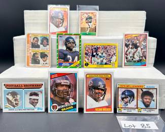 Walter Payton Vintage Football Card Lot (10) Card Total