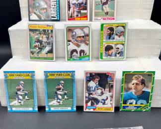 Steve Largent Vintage Football Card Lot (10) Card Total