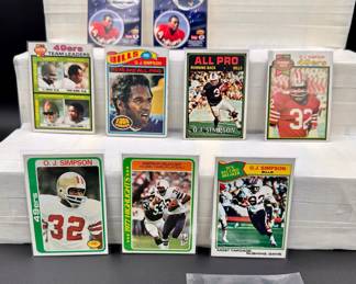 O.J. Simpson Vintage Football Card Lot (9) Card Total
