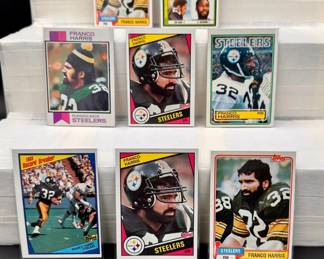 Franco Harris Vintage Football Card Lot (8) Card Total - Rookie Card Included