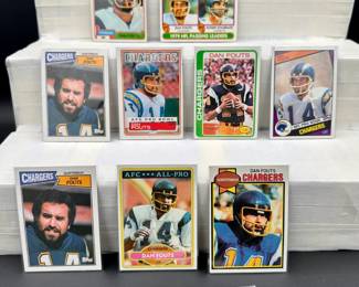 Dan Fouts Vintage Football Card Lot (9) Card Total
