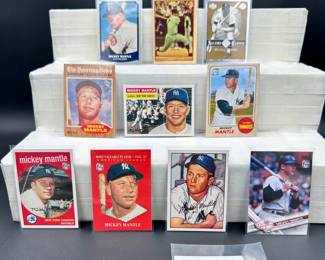 Mickey Mantle Baseball Card Lot (10) Card Total