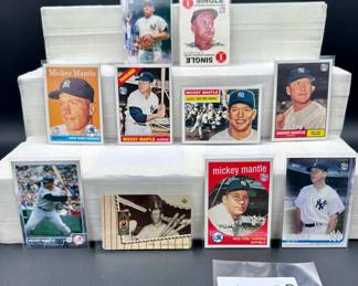 Mickey Mantle Baseball Card Lot (10) Card Total