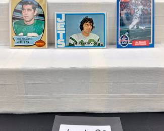 Joe Namath Vintage Football Card Lot (3) Card Total