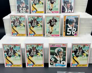 Jack Lambert Vintage Football Card Lot (12) Card Total