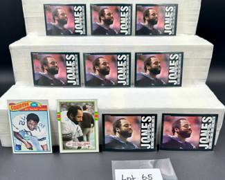 Ed "Too Tall" Jones Vintage Football Card Lot (10) Card Total - Rookie Card Included
