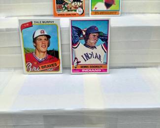 Vintage Baseball Card Lot (4) Cards Total - Rookie Cards, HOF - Dale Murphy, Tom Seaver, Steve Carlton
