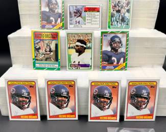Walter Payton Vintage Football Card Lot (10) Card Total