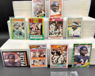 Walter Payton Vintage Football Card Lot (10) Card Total