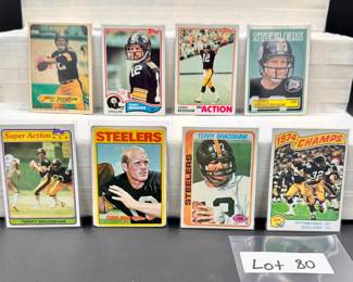 Terry Bradshaw Vintage Football Card Lot (8) Card Total
