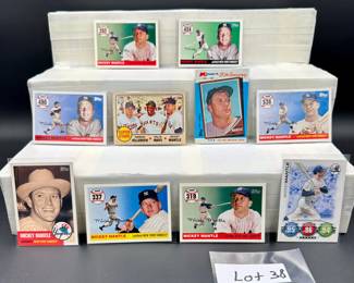 Mickey Mantle Baseball Card Lot (10) Card Total
