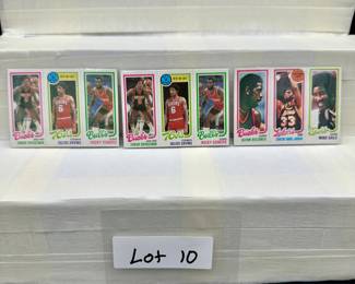 Vintage Basketball Card Lot (3) Cards Total - Kareem Abdul-Jabbar, Julius Erving