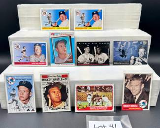 Mickey Mantle Baseball Card Lot (10) Card Total