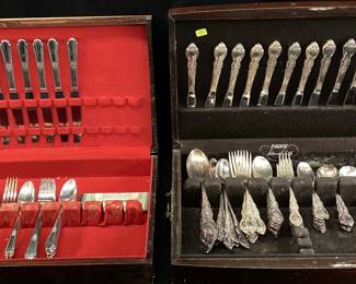 (2) SILVERPLATE FLATWARE SETS, W.M. ROGERS & INTERNATIONAL SILVER XII