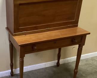 EARLY SHERATON STYLE DROP FRONT SECRETARY DESK