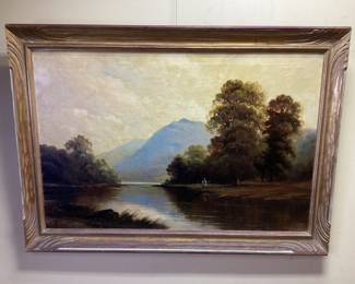SIGNED A. SPENCER OIL ON CANVAS LANDSCAPE