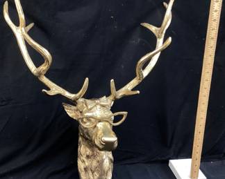 FRANKIE THE STAG’S GIRLFRIEND, GERTRUDE METAL DEER MOUNT, 25’’ H