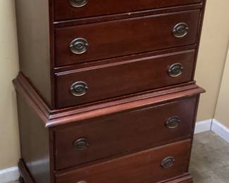 FEDERAL STYLE HIGH BOY CHEST OF DRAWERS