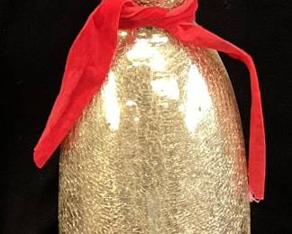 CRACKLE GLASS SNOWMAN, 23’’H