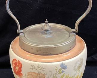 ANTIQUE 1880-1892 DOULTON BURSLEM BISCUIT JAR