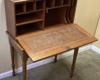 EARLY SHERATON STYLE DROP FRONT SECRETARY DESK