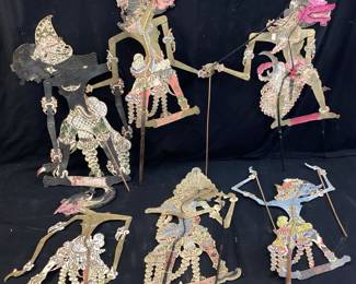 INDONESIAN WAYANG KUILT SHADOW PUPPETS