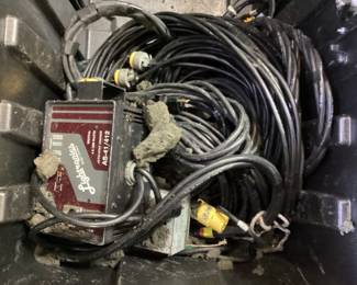 PAR CAN STAGE LIGHTS, LIGHTRONICS AS-40 4 CHANEL STAGE CONTROL DIMMERS