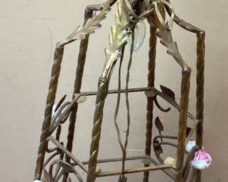 ITALIAN FLORENTINE TOLE GOLD GILT LIGHTED ETAGERE NO GLASS SHELVES