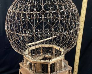 20th CENTURY VICTORIAN STYLE BALLOON BIRDCAGE